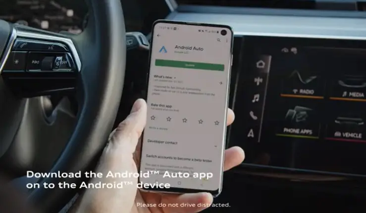 Android auto app on to the android device