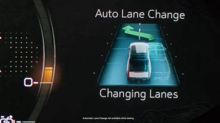 auto lane changes on display setting car