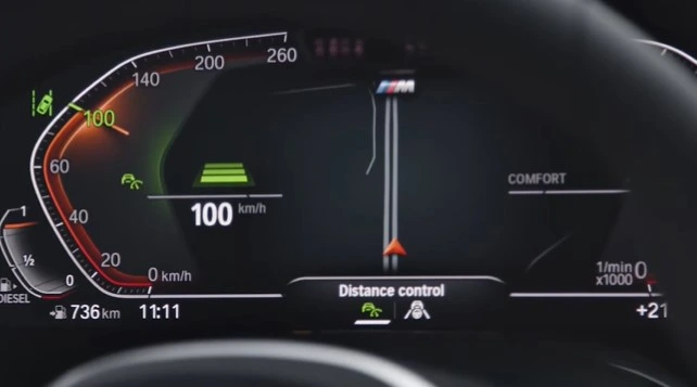 display meter on BMW car