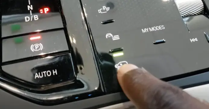 BMW iX suspension button