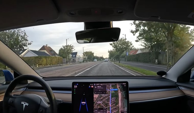 tesla front driver view interior